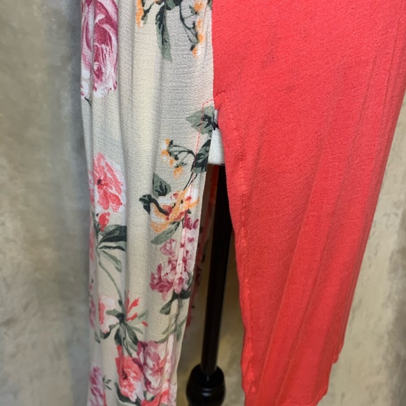 AGNES & DORA Coral and Floral Long Tunic Short Sleeve Spring Summer NEW - Picture 7 of 14